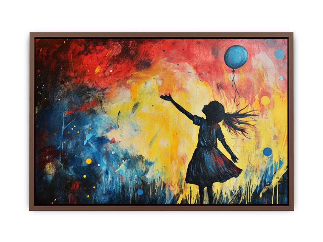 Balloon Girl Graffiti Painting