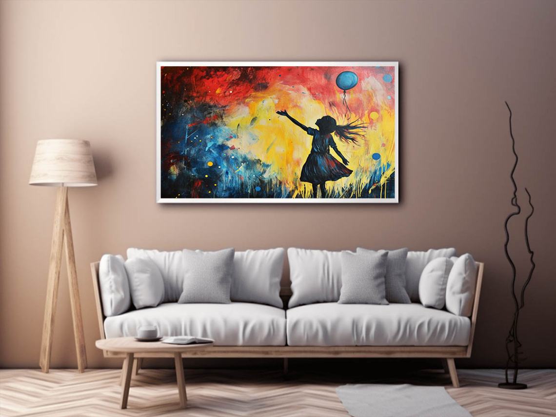 Balloon Girl Graffiti Painting