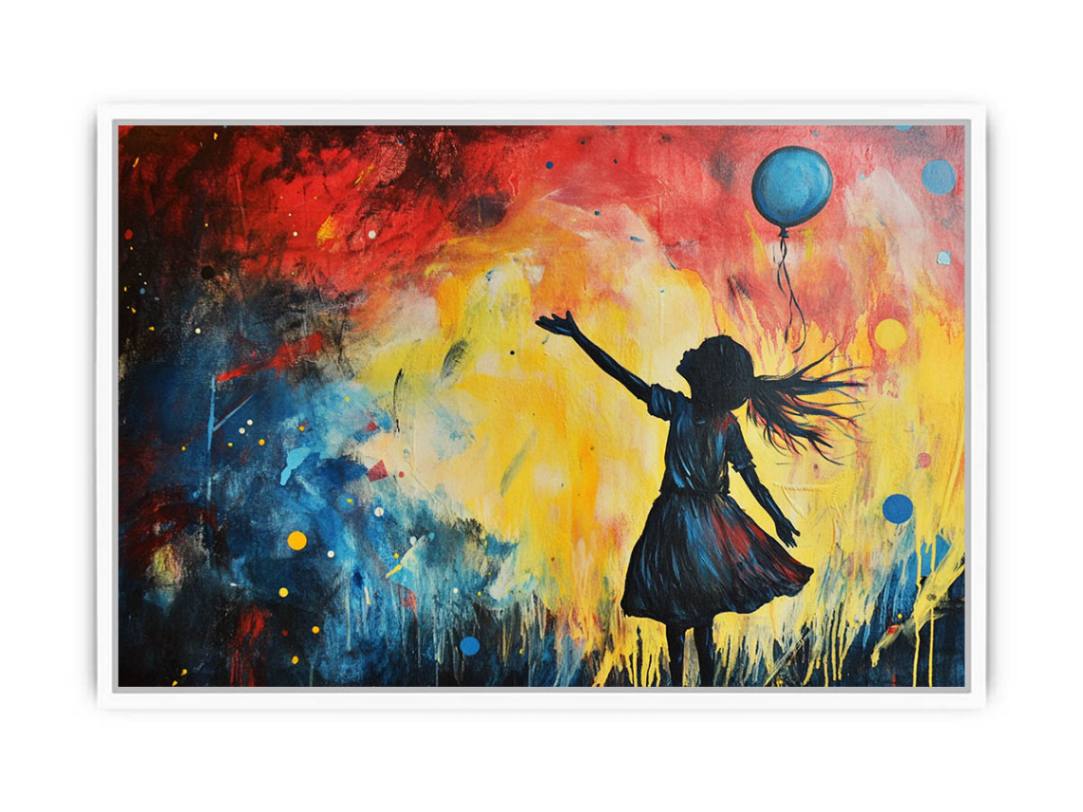 Balloon Girl Graffiti Painting
