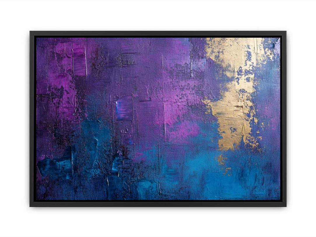 Abstract Purple Gold Painting