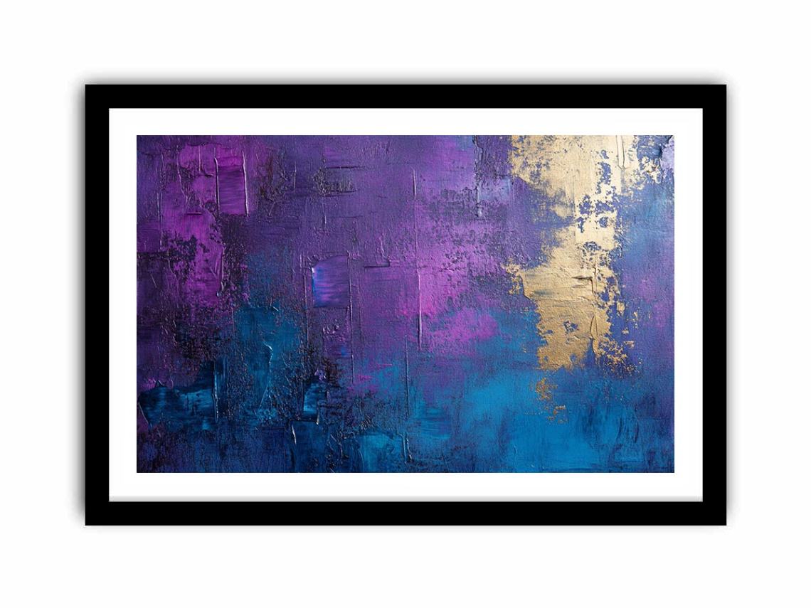 Abstract Purple Gold Painting  canvas print