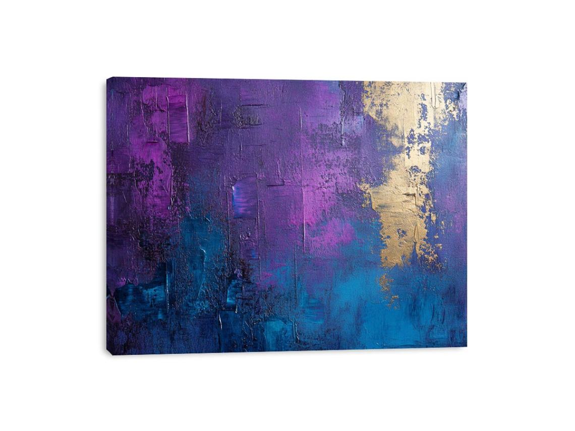 Abstract Purple Gold Painting