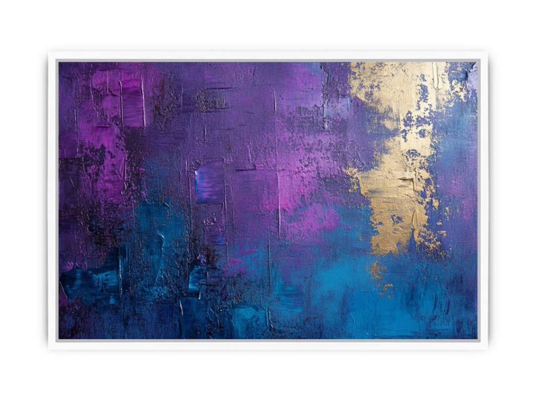 Abstract Purple Gold Painting