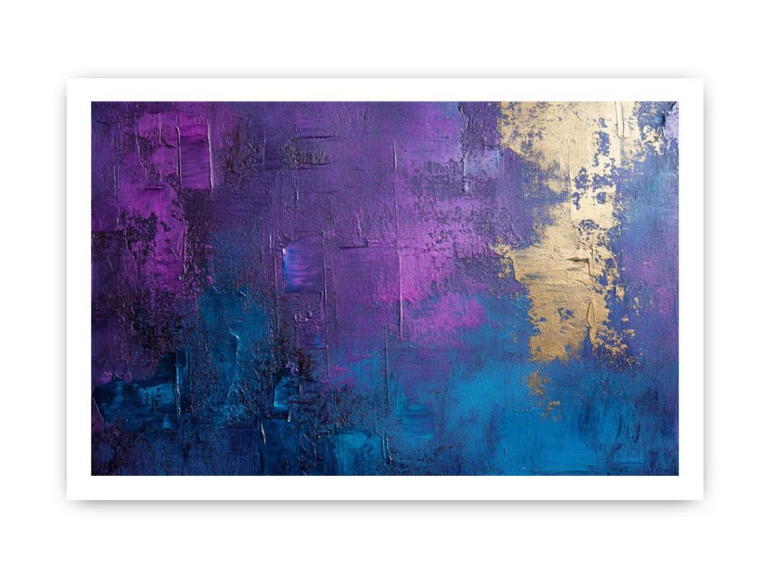 Abstract Purple Gold Painting Painting
