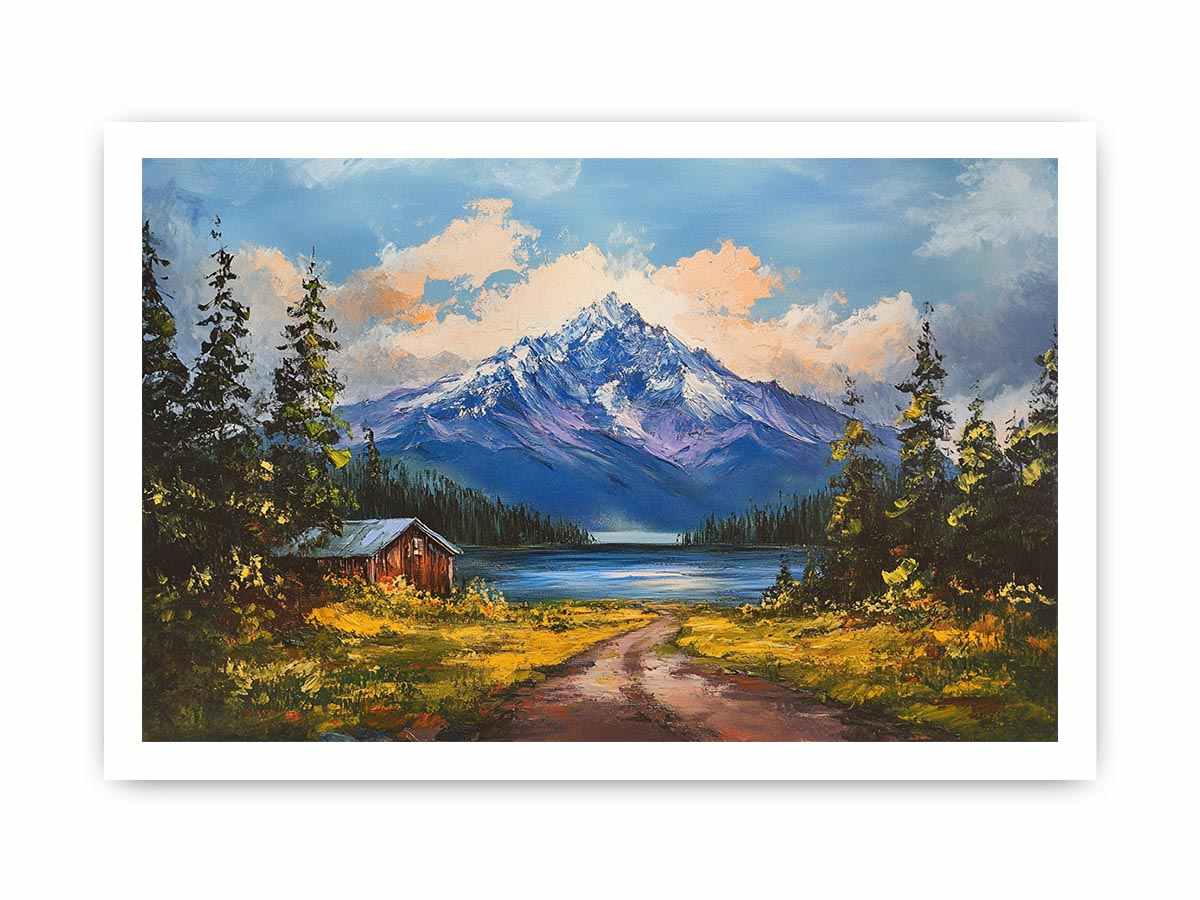 Beautiful Mountain Lake Painting Painting
