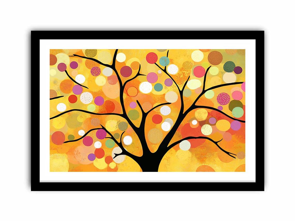 Beautiful Forest Path Fall Painting  canvas print