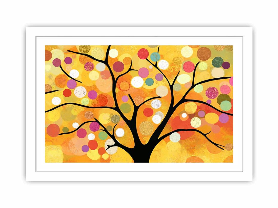 Beautiful Forest Path Fall Painting Art Print