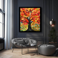 Beautioful river Landscape forest Painting