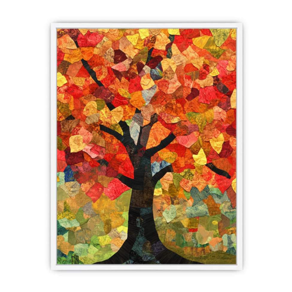 Beautioful river Landscape forest Painting