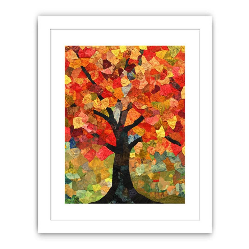 Beautioful river Landscape forest Painting Art Print