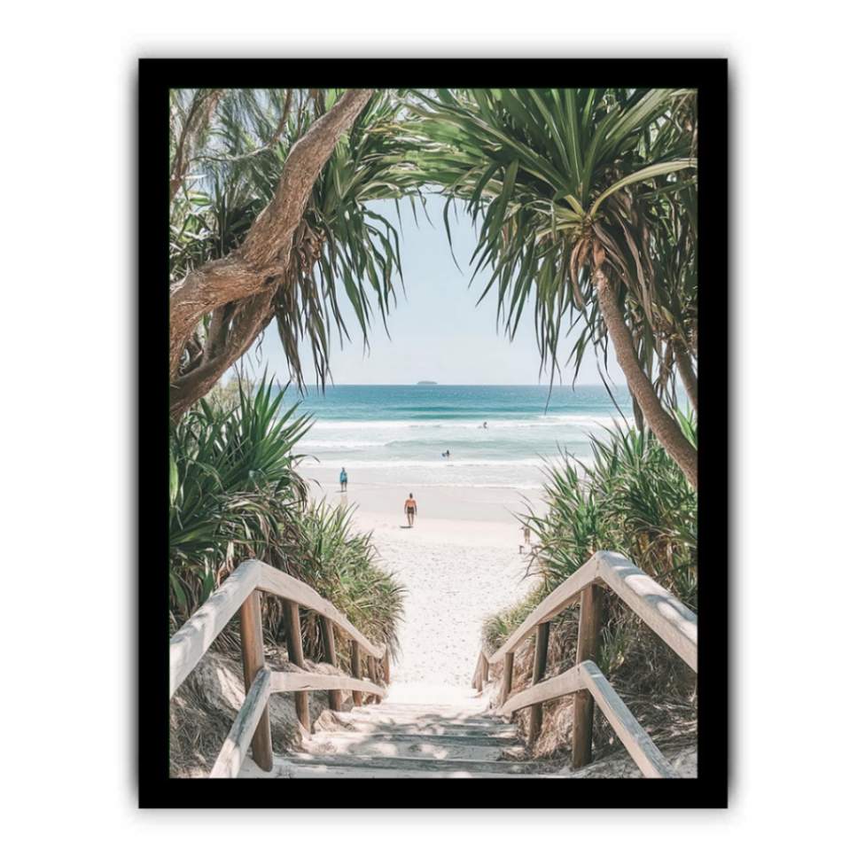 Beach Path Photography Art Print  Framed poster