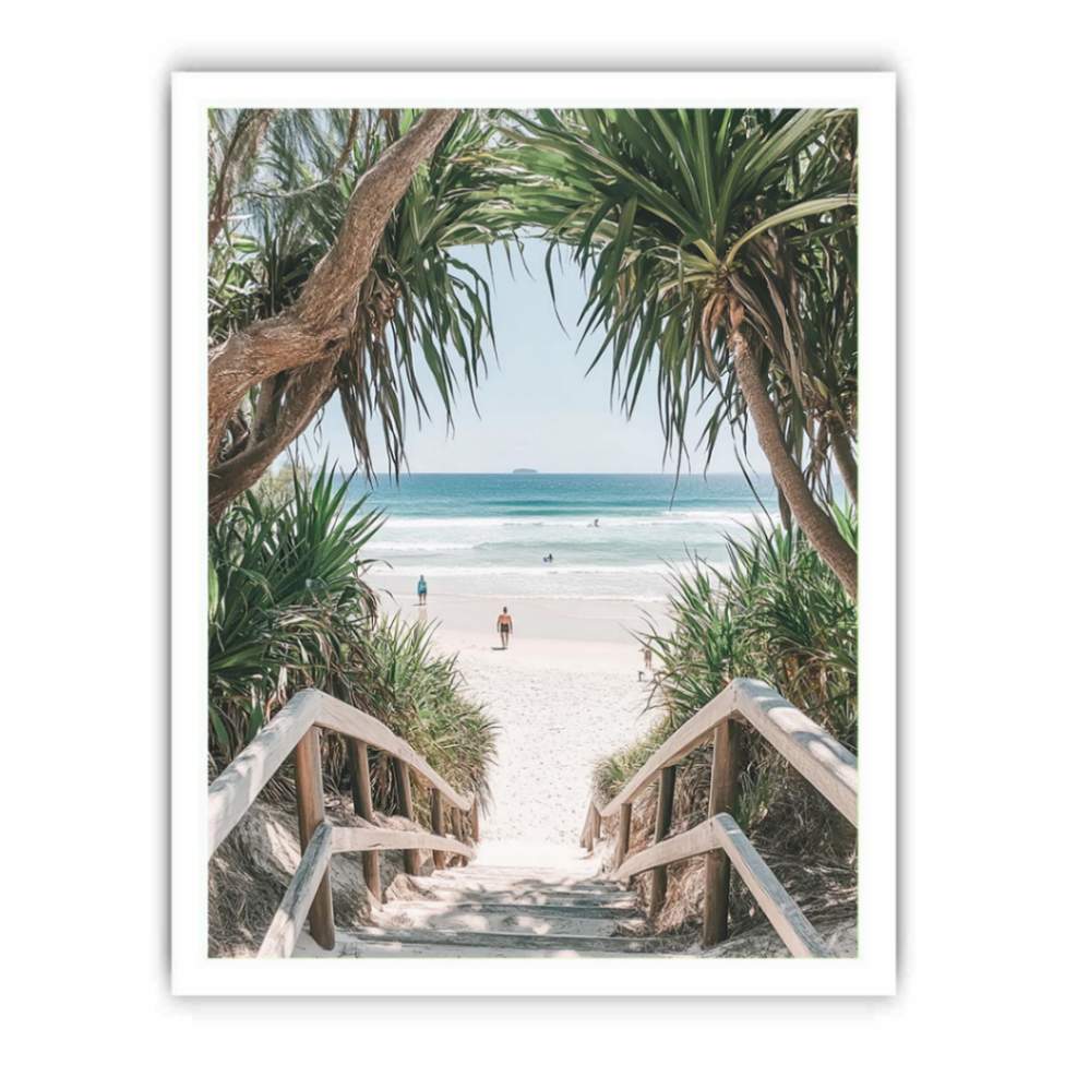 Beach Path Photography Art Print Painting