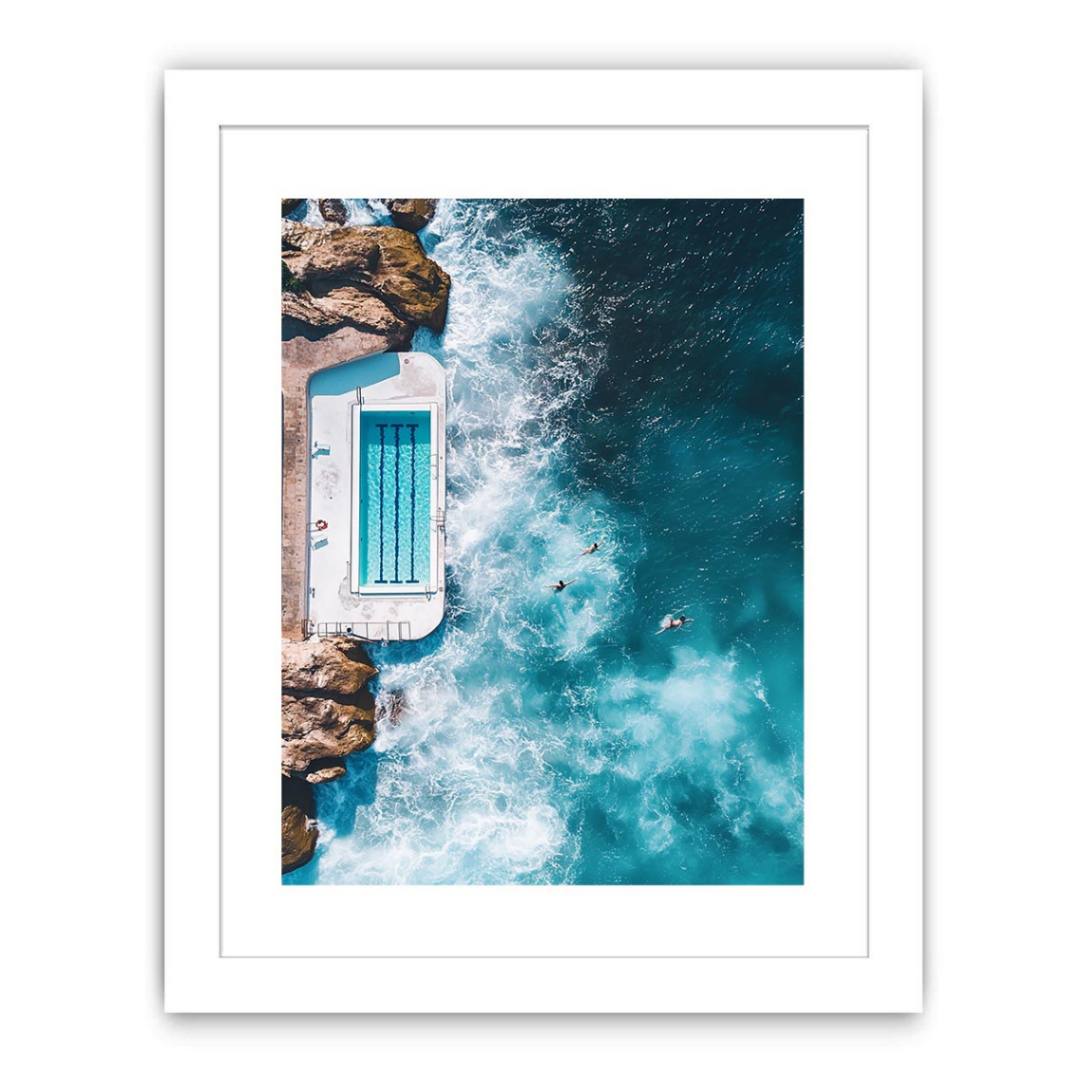 Beach Pool Beach Painting Art Print