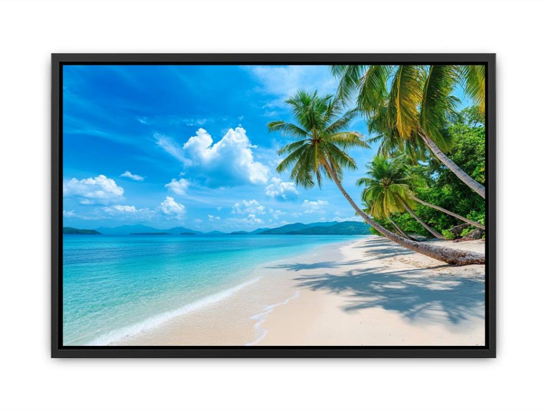 Beach Palm Tress Photography Art Print