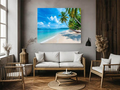 Beach Palm Tress Photography Art Print