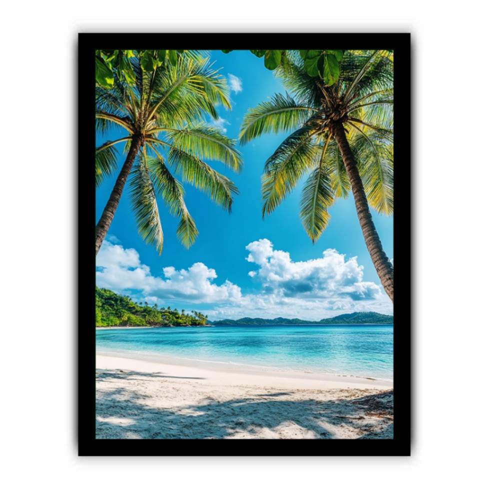 Lagoon Of Dreams Beach Photography Art Print  Framed poster