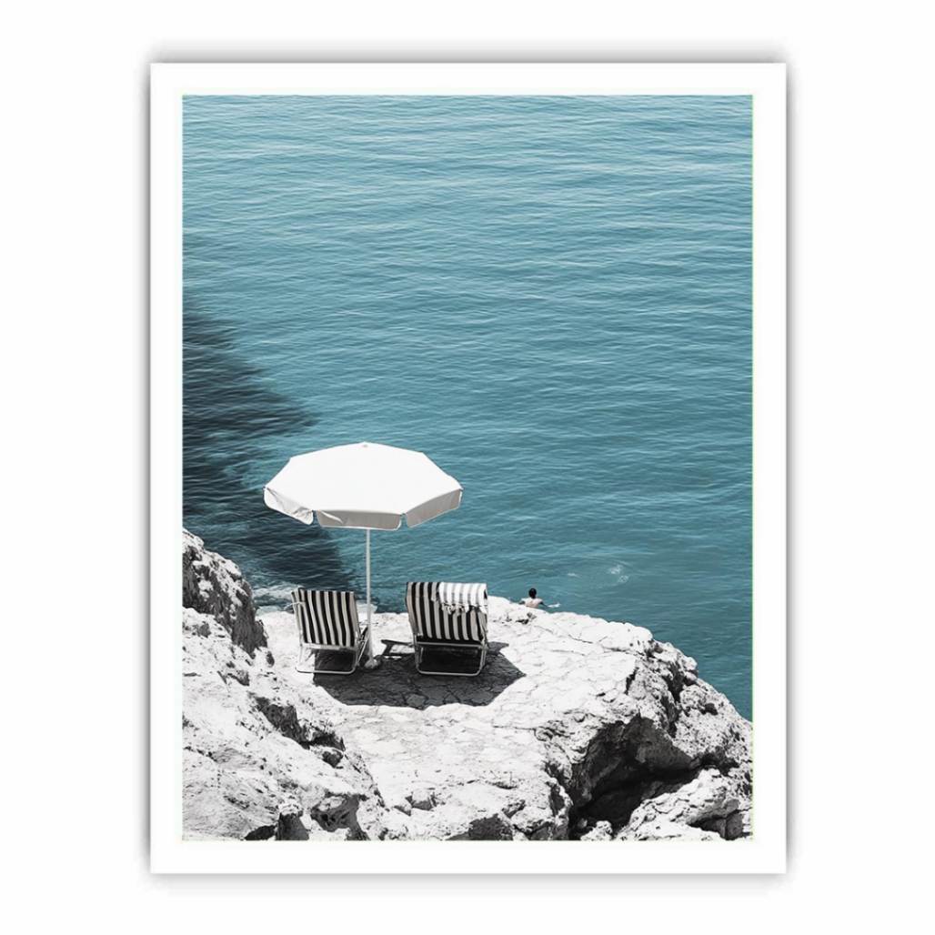Beach Chairs Photography Art Print Painting