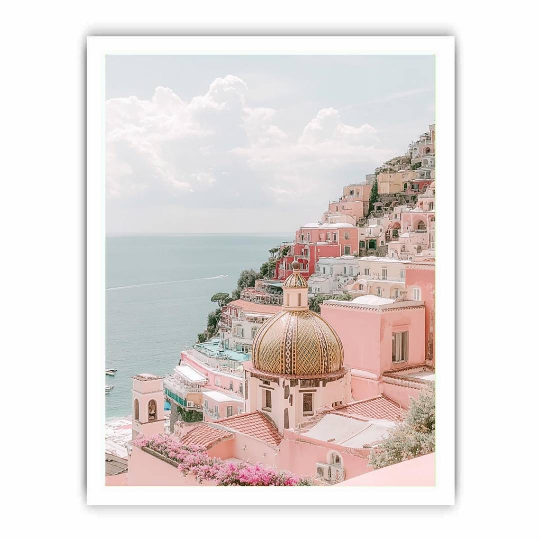 Beachscape Santorini Photography Art Print Painting