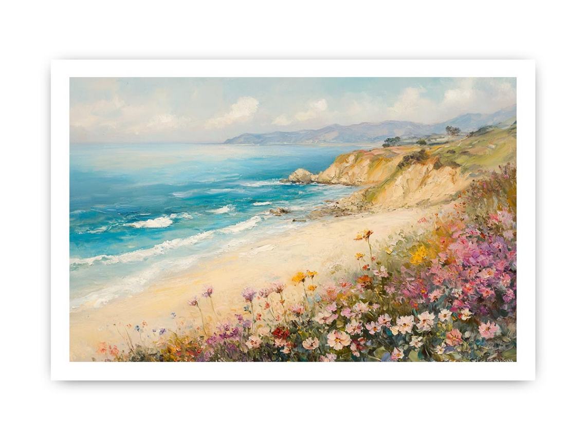 Wild flowers beach painting Painting