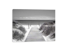 Monochrome Beach Path Painting