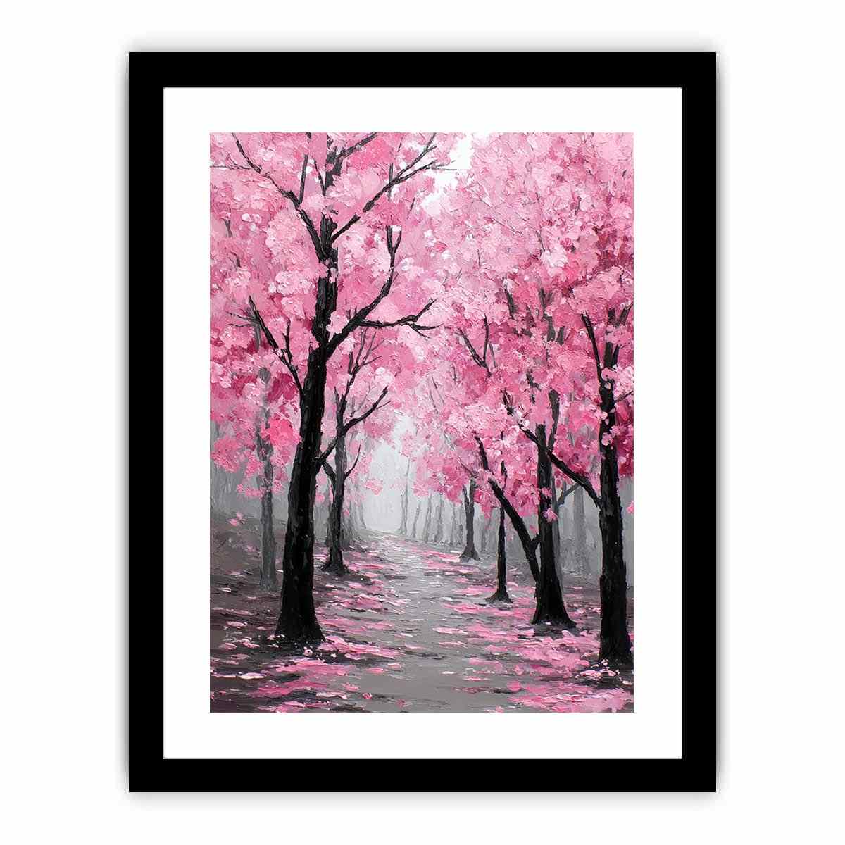 Cherry Blossom  Trees Painting   Framed poster