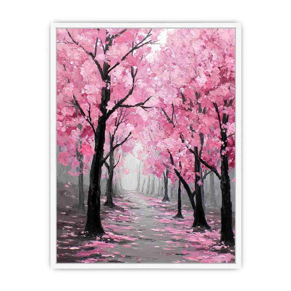 Cherry Blossom  Trees Painting   canvas print