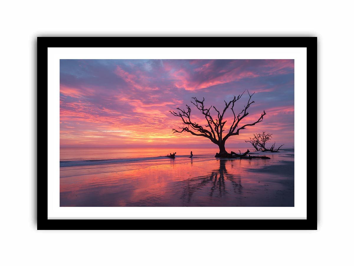 Botany Bay Australia  sunset Painting   Framed poster