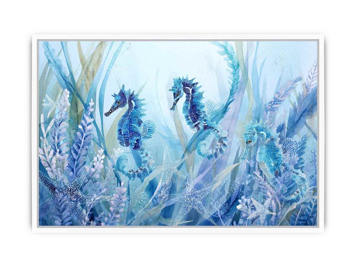 Seahorses Painting   canvas print