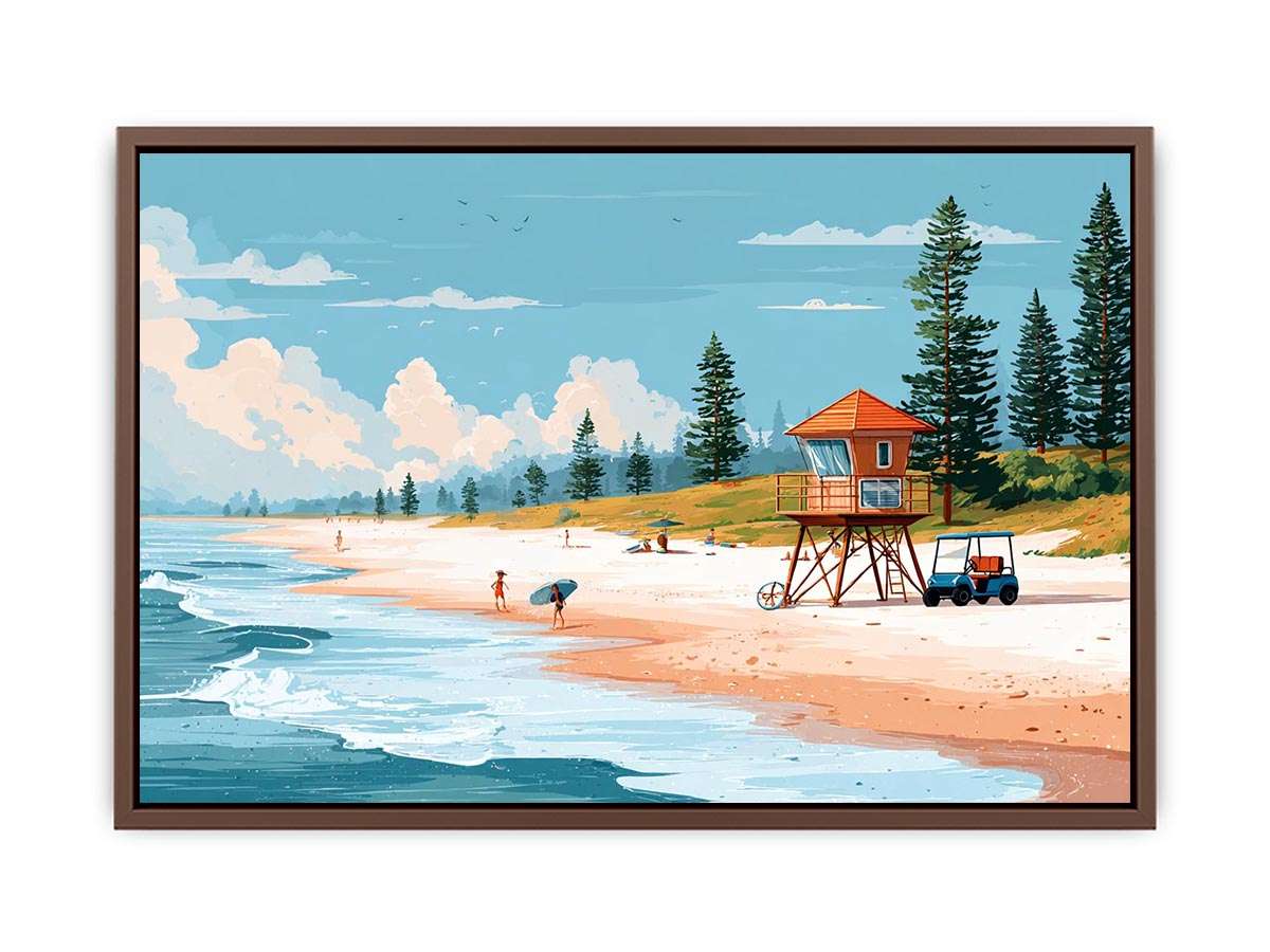 Lifeguard Station beach painting  Art Print