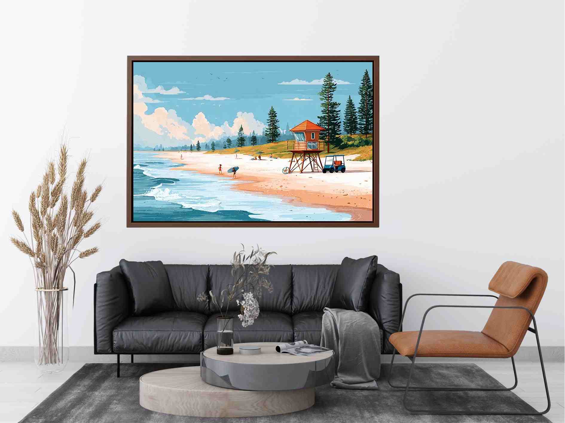 Lifeguard Station beach painting