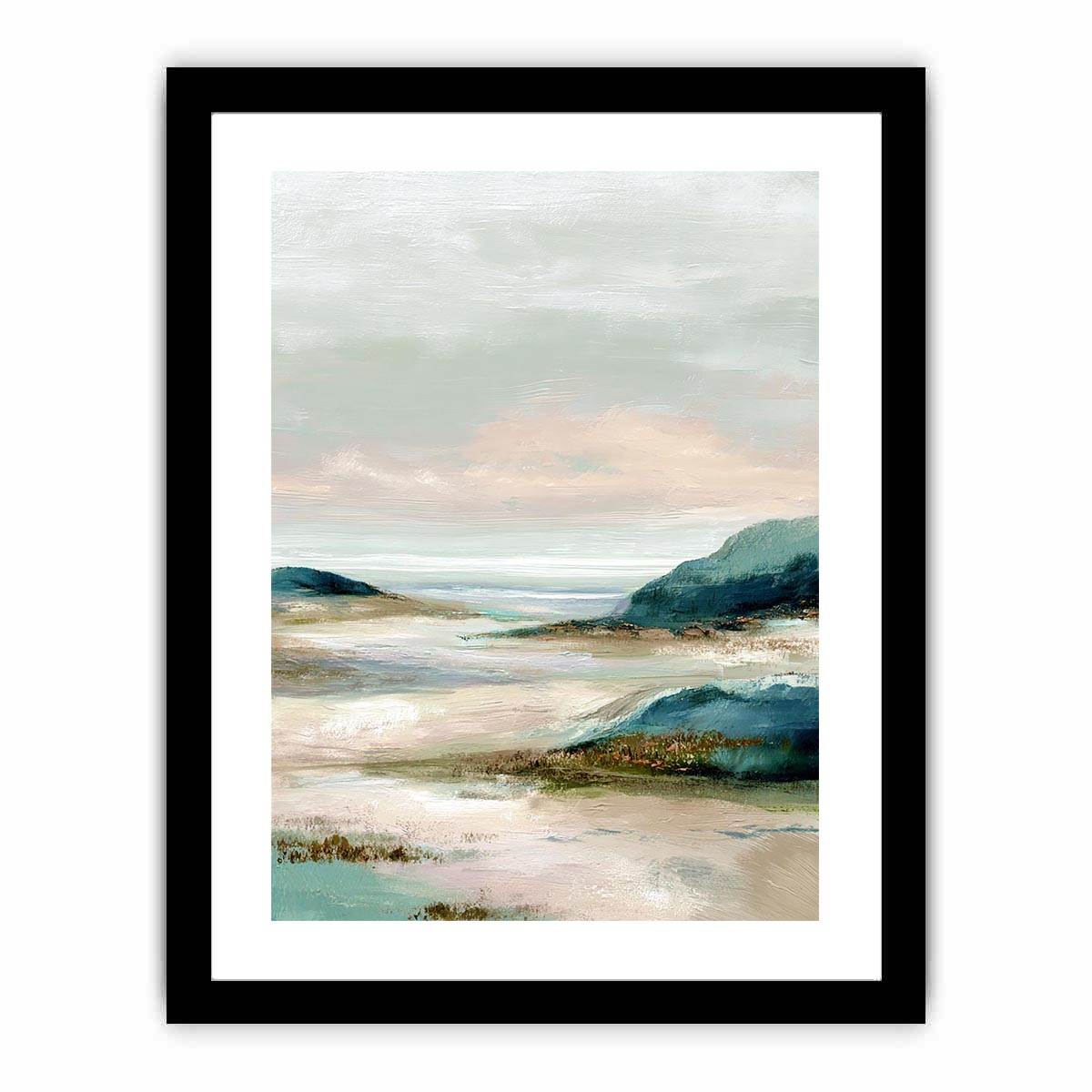 Saltlight Dreams  Abstract beach Painting   Framed poster