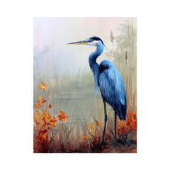 Blue Heron Bird  Painting