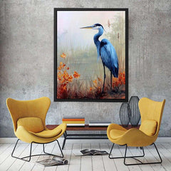 Blue Heron Bird  Painting