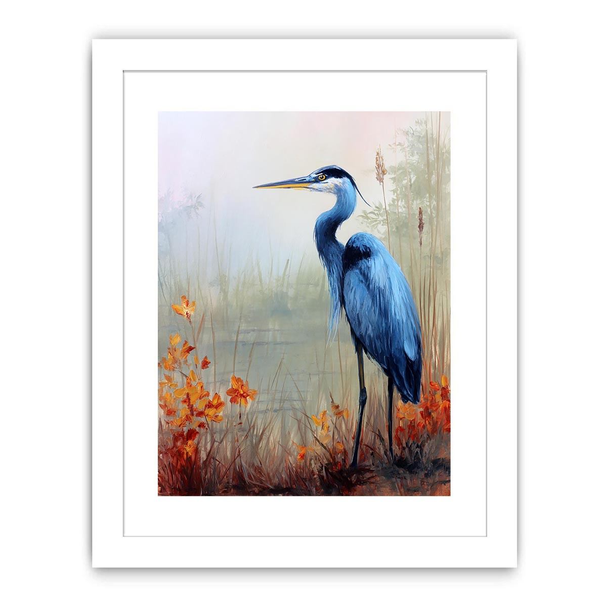 Blue Heron Bird  Painting  Painting