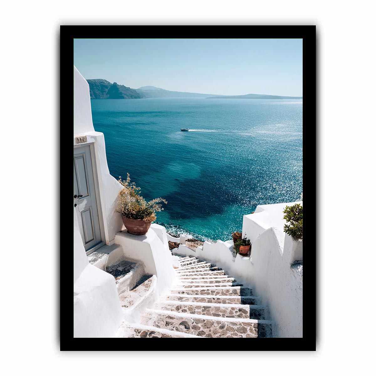 Santorini Staris to Beach Painting