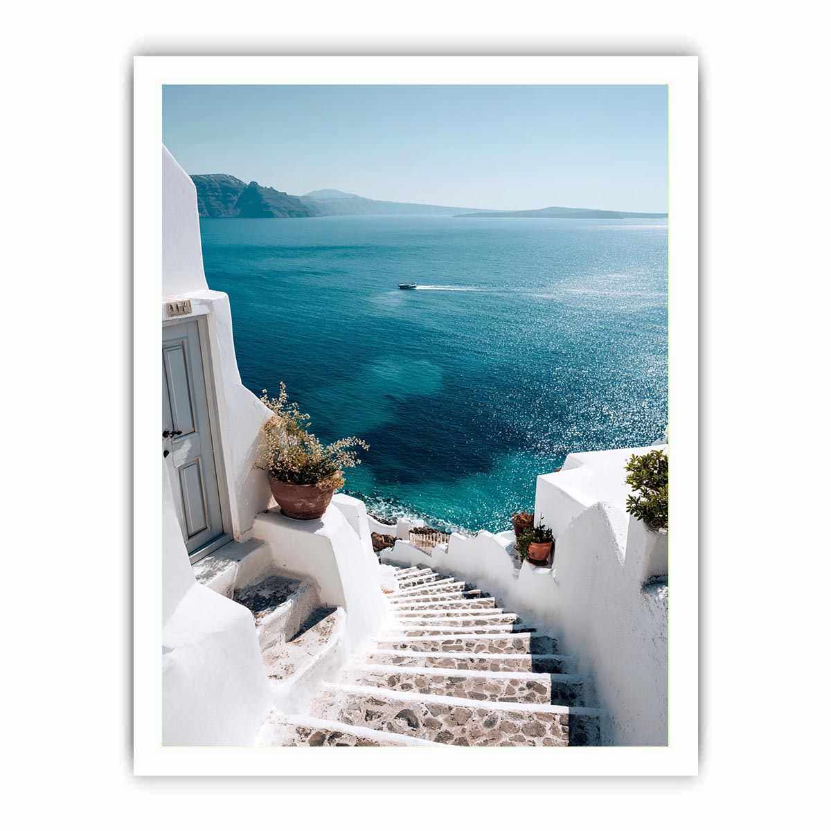 Santorini Staris to Beach Painting