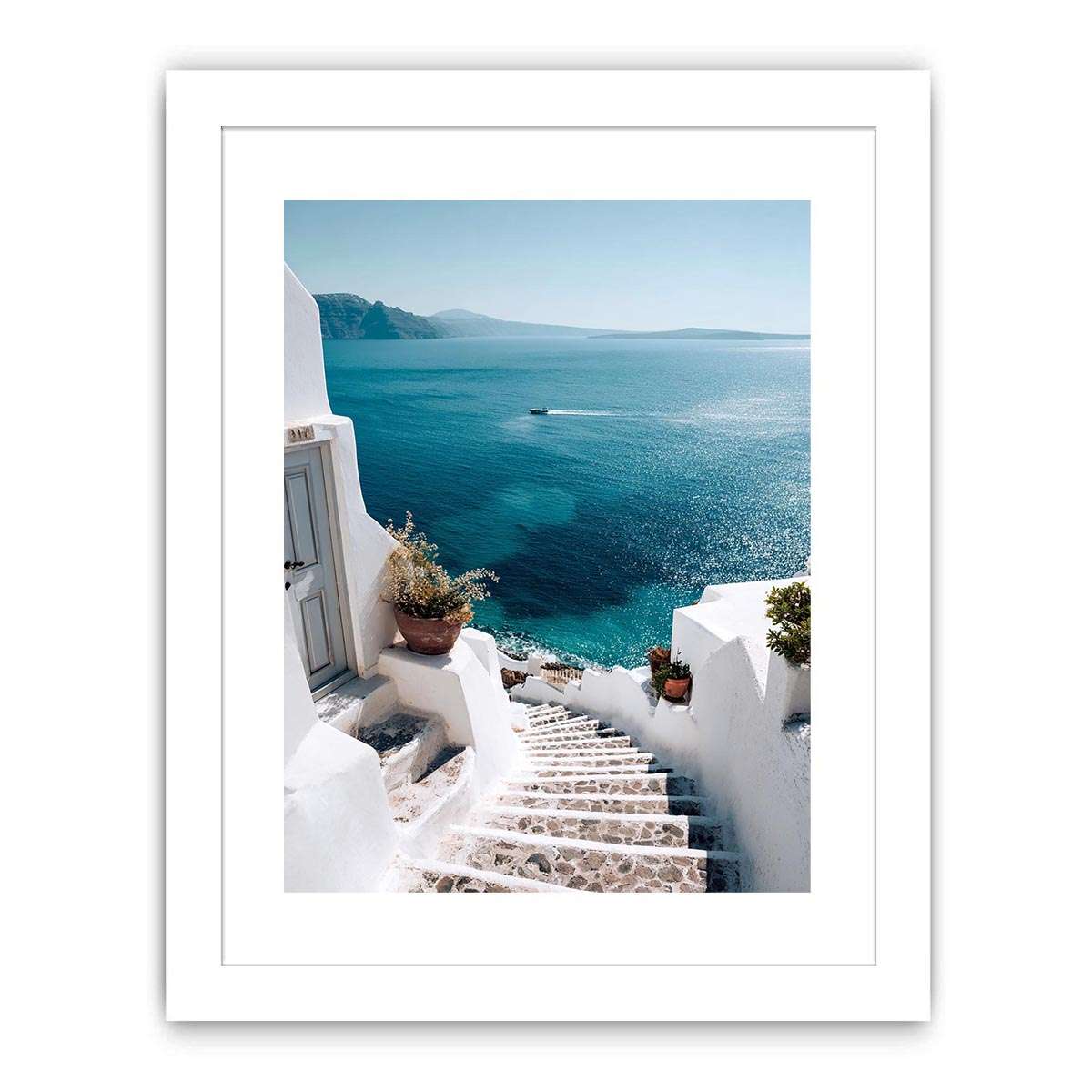 Santorini Staris to Beach Painting  Painting