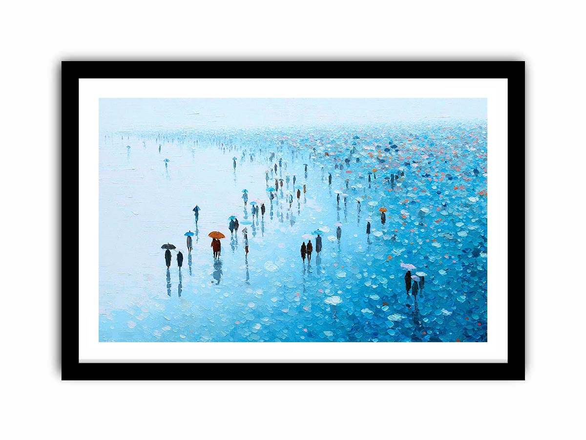Souls by the Sea Abstract Souls  Painting   Framed poster