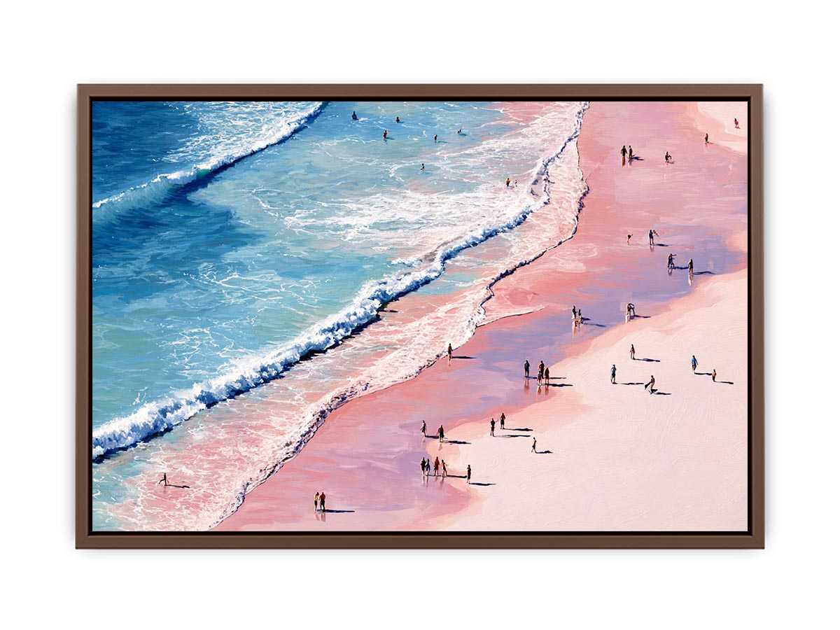 Whispers from Above paink beach Painting  Art Print