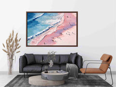 Whispers from Above paink beach Painting