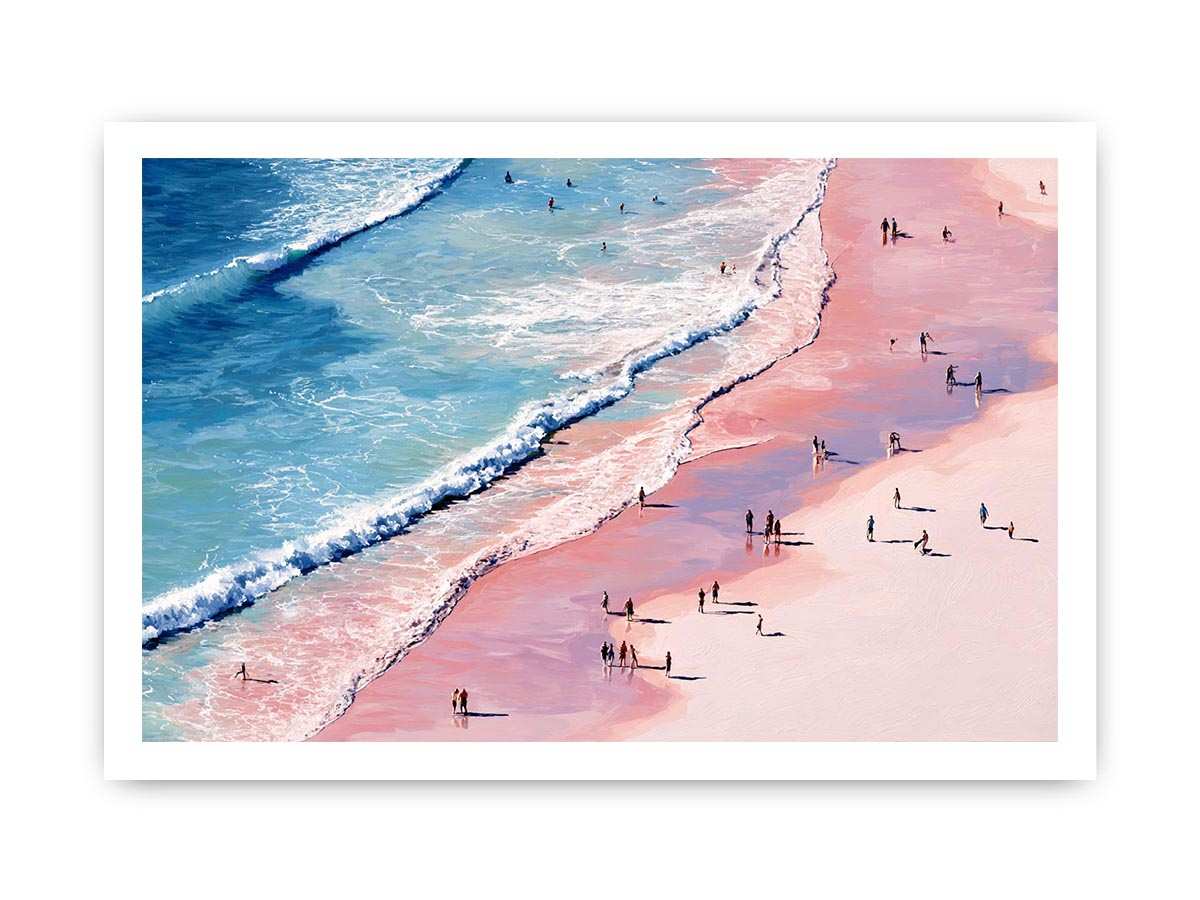 Whispers from Above paink beach Painting