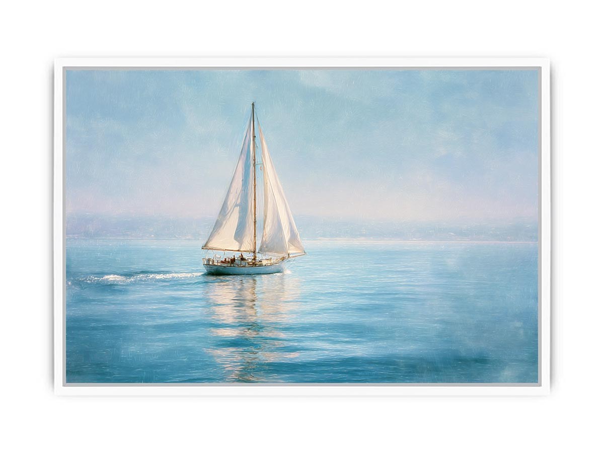 Sailboat In the sea painting   canvas print