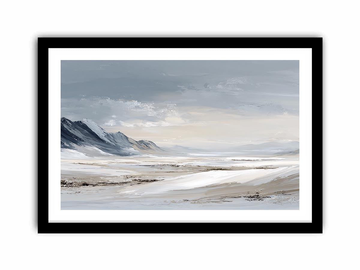 Abstract landscape Minimalist Painting   Framed poster