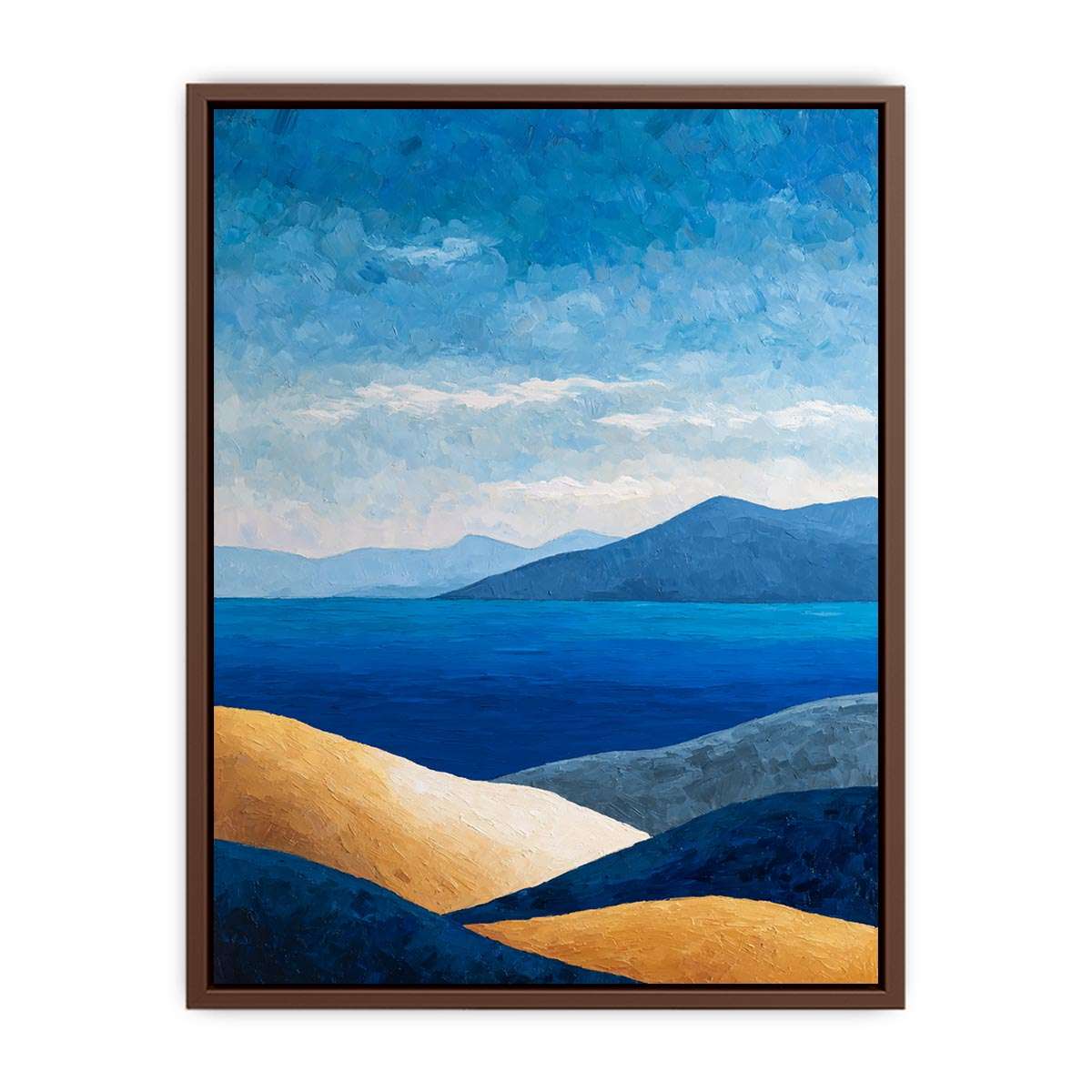 Blue landscape Abstract Painting  Art Print