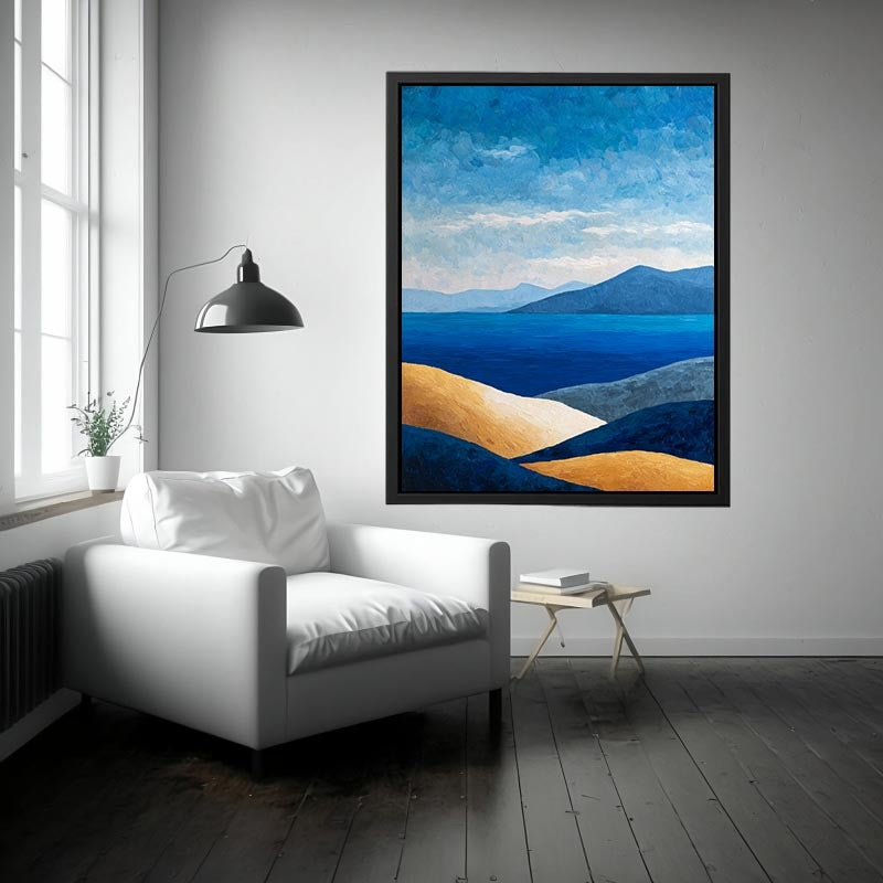 Blue landscape Abstract Painting