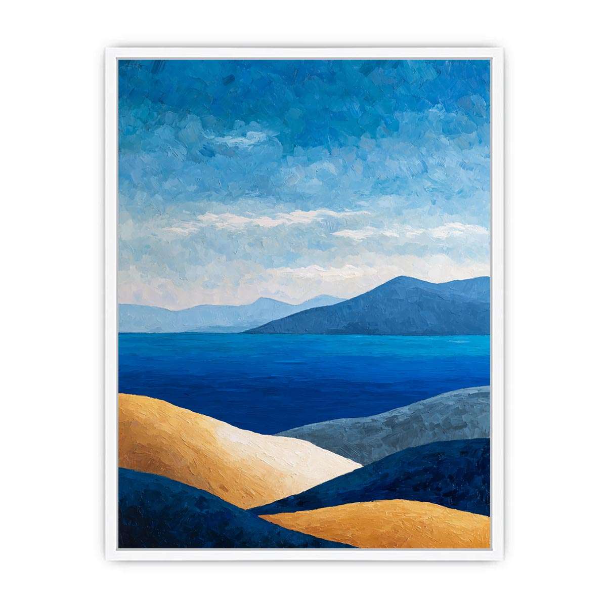 Blue landscape Abstract Painting   canvas print