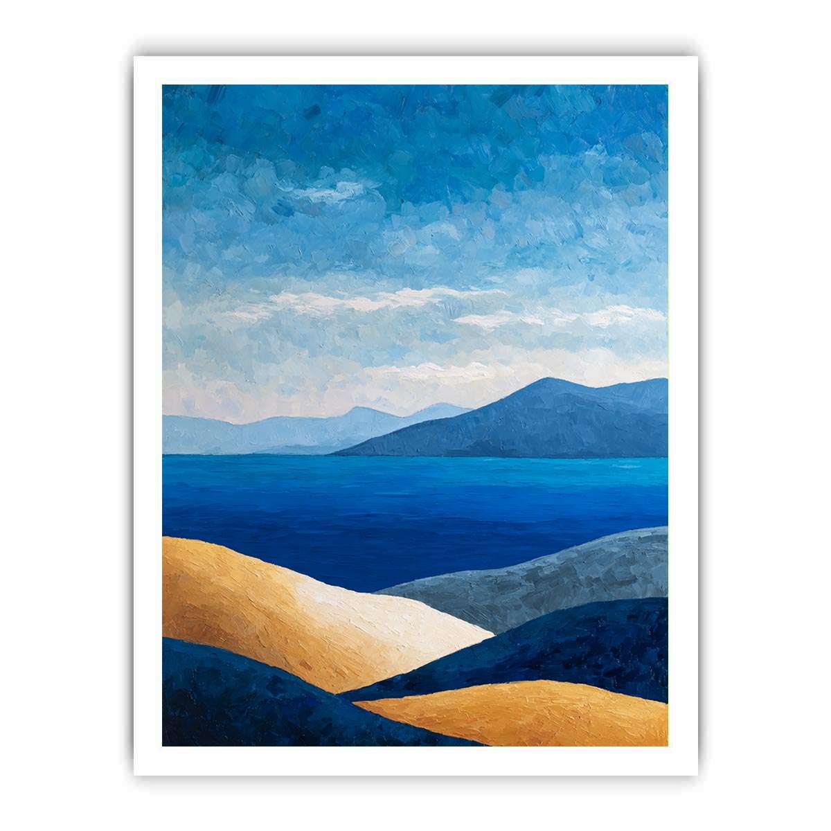 Blue landscape Abstract Painting