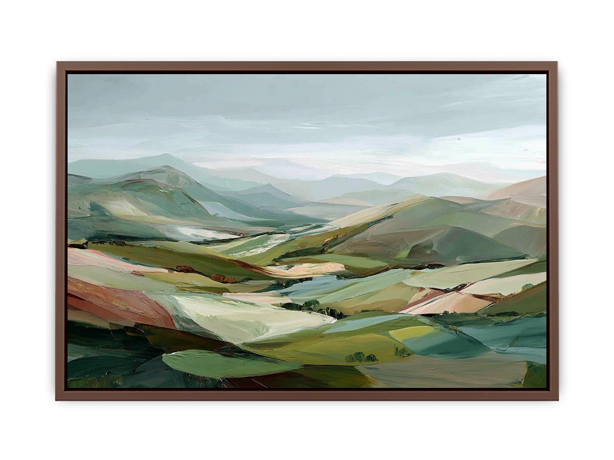 Fields of Quiet Earth Dot Painting  Art Print