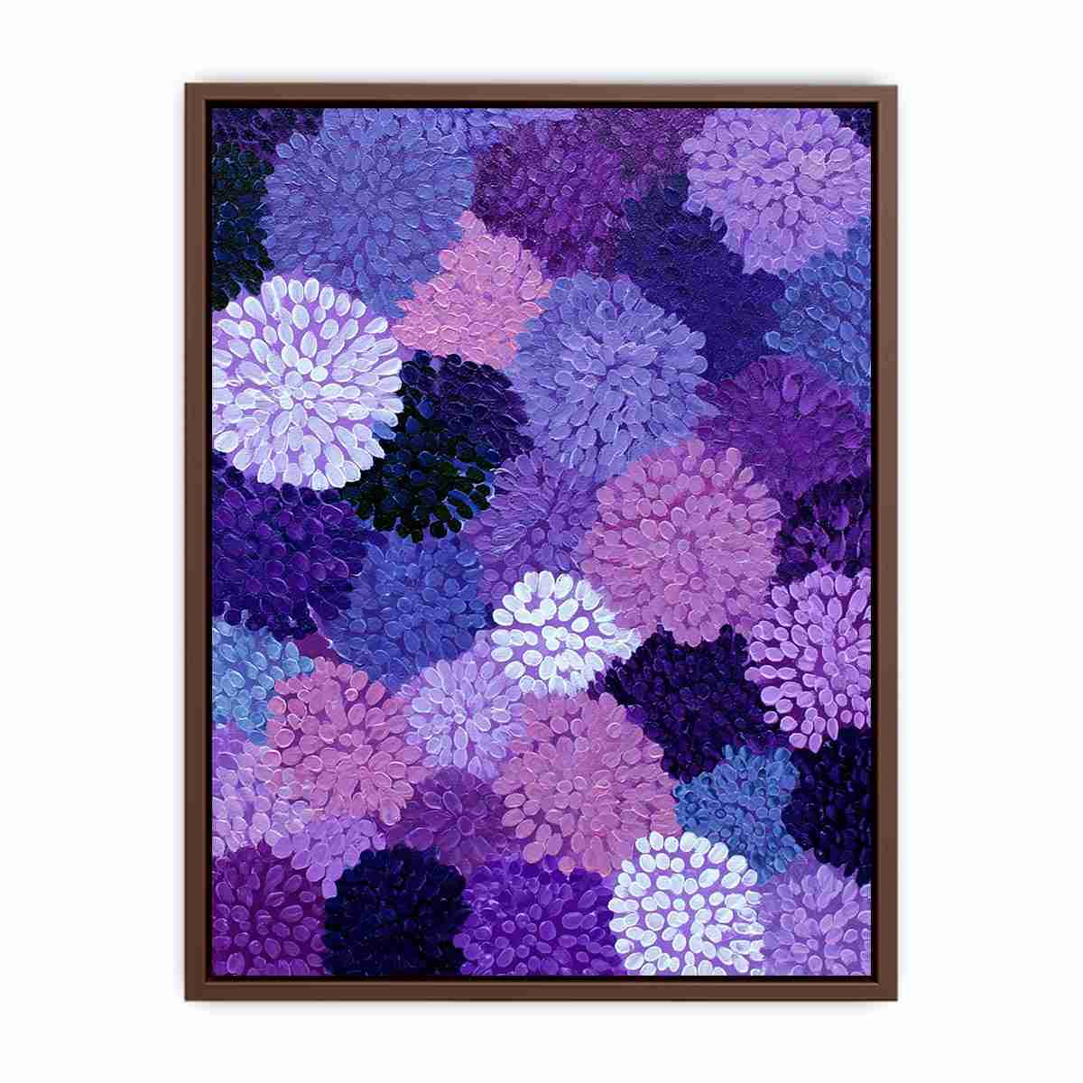 Breathing Circles Abstract Flowers Painting  Art Print