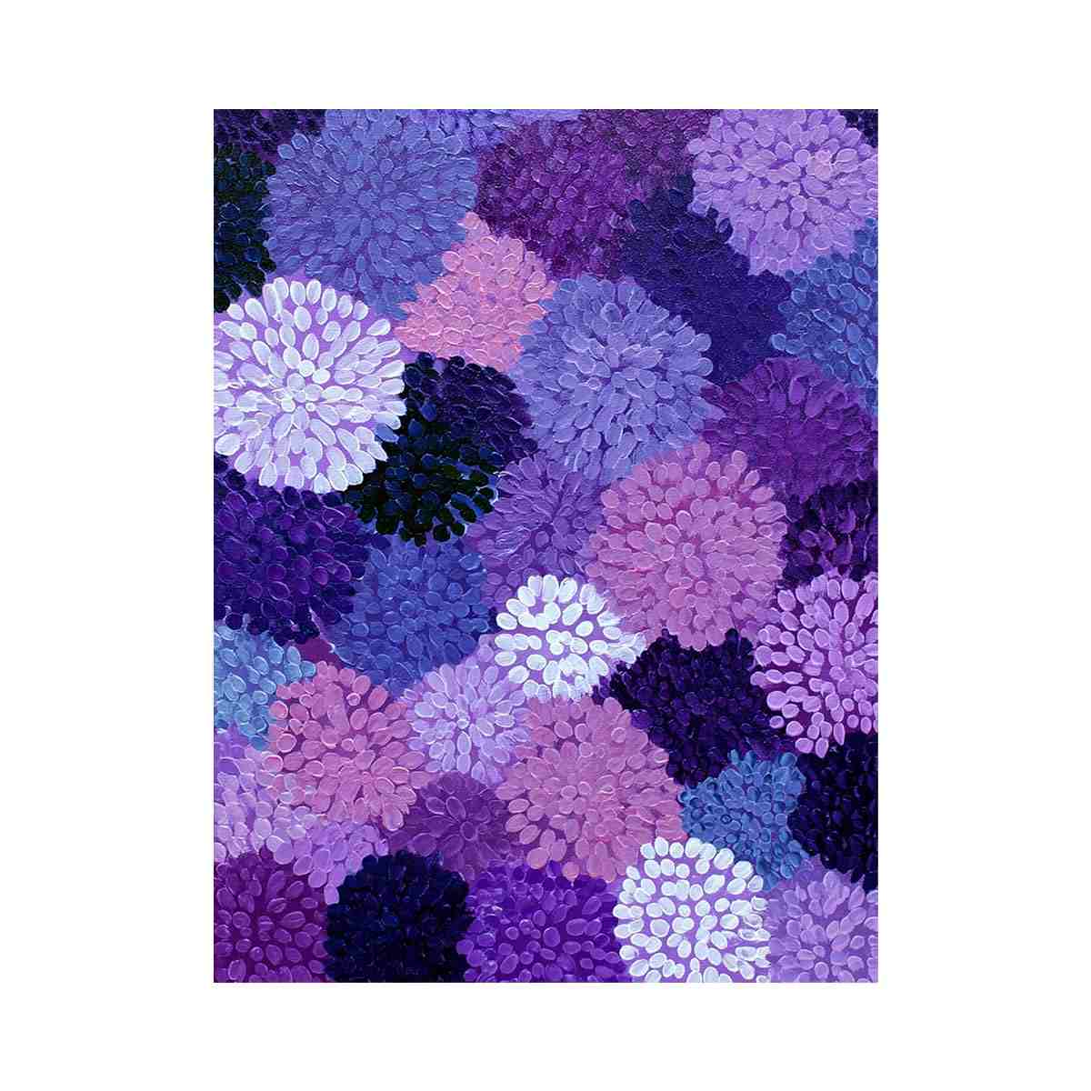 Breathing Circles Abstract Flowers Painting